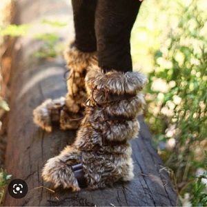 JOYFOLIE ZOE FAUX FUR BROWN BOOTS TODDLER 6